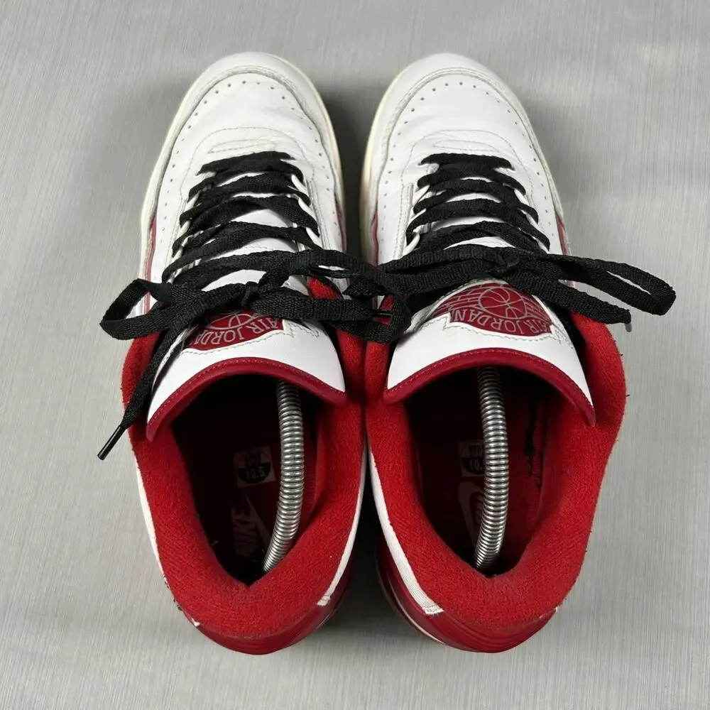Vintage Air Jordan 2 Retro Low Python White Fire Red Men FD0383-161 US 10.5